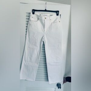 J. Crew Women's Straight Leg Jeans in Pure White